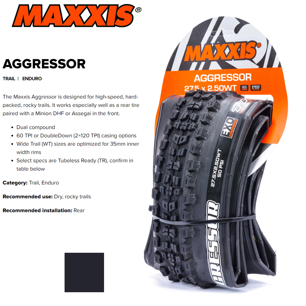 MAXXIS AGGRESSOR ̽ MTB Ÿ̾, 27.5x. 3/2.5W..